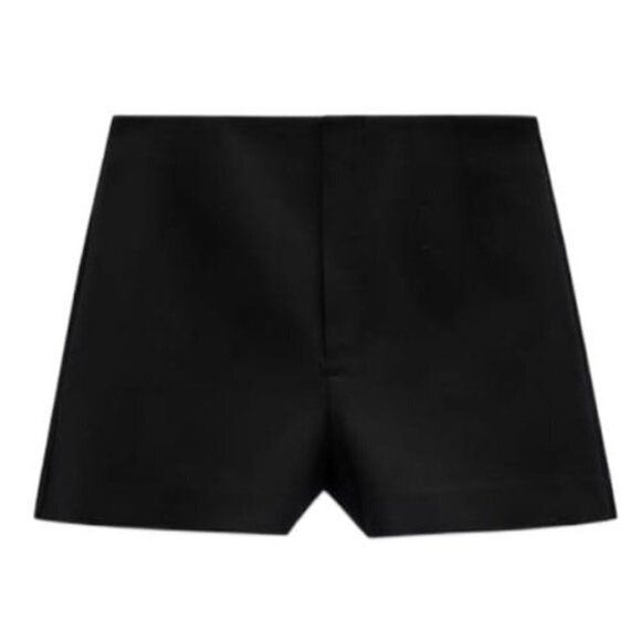 NEW ZARA HIGH-WAISTED SHORTS BLACK | 4661/504 - Picture 1 of 11